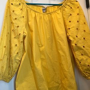 Yellow cotton blouse